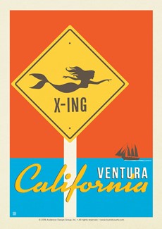 Ventura, CA Mermaid X-Ing | Postcard