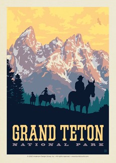 Grand Teton NP Ridin' High | Postcard