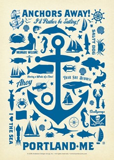 Anchor Pattern Portland, ME | Postcard