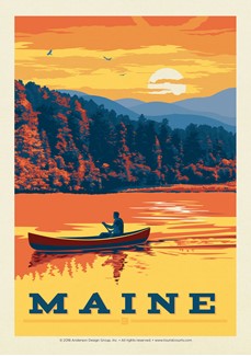 ME Canoe Postcard