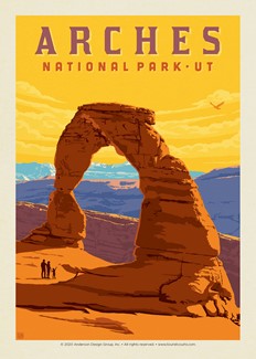 Arches NP Delicate Arch Sunset | Postcard