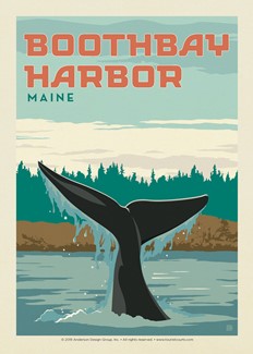 ME Boothbay Harbor Whale Tail | Postcards