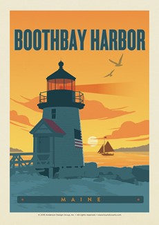 ME Boothbay Harbor Lighthouse | Postcards