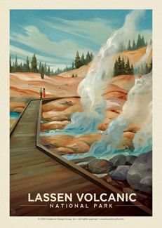 Lassen Volcanic NP Warm Regards | Postcard