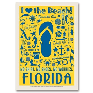 FL Flip Flop Pattern Print | Postcards