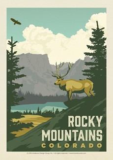 Rocky Mountains CO Elk | Postcard