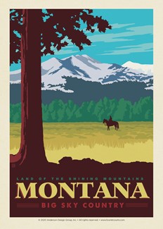 MT Horseback Postcard