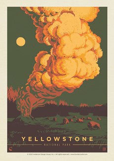 Yellowstone NP Pillar of Steam | Postcards