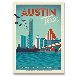 Austin, TX Congress Ave. Bridge | Postcards