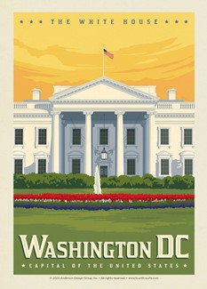 Washington DC, White House Postcard