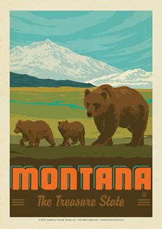 MT Mama Bear & Cubs | Postcard