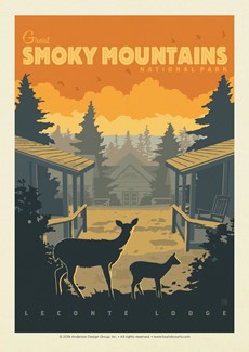 Great Smoky Leconte Lodge Sunset | Postcard