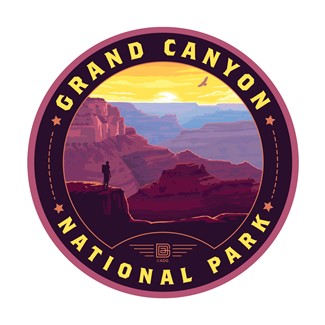 Grand Canyon NP Sunset Splendor | Circle Sticker
