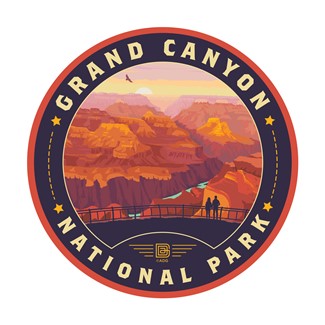 Grand Canyon NP Mather Point Sunset | Circle Sticker