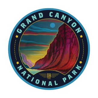 Grand Canyon NP Moonrise | Circle Sticker