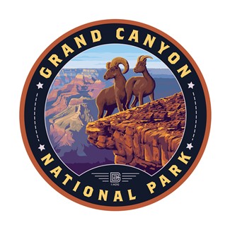 Grand Canyon NP Bright Angel Trail | Circle Sticker