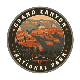 Grand Canyon NP Sunrise Circle Sticker