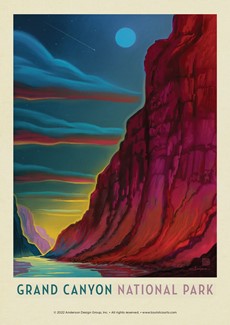 Grand Canyon NP Moonrise | Postcard