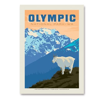 Olympic NP Mountain Goat Vert Sticker | Made in the USA