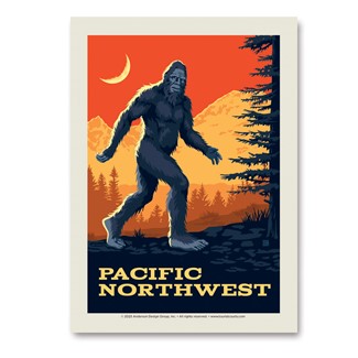 Pacific Northwest Bigfoot Vert Sticker | Made in the USA