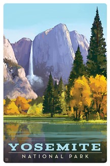 Yosemite NP Golden Vista | themed magnet postcard