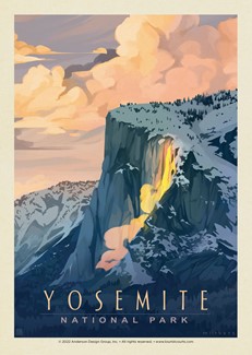 Yosemite NP Horsetail Fall Postcard