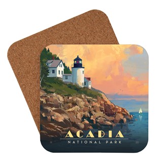 Acadia NP Lighthouse Coaster | American Made Coaster