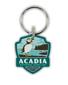 Acadia NP Emblem Wood Key Ring | American Made
