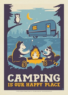 Camping is Our Happy Place Postcard | Postcard