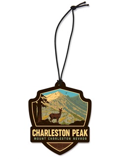 Charleston Peak Emblem Wood Ornament | American Made