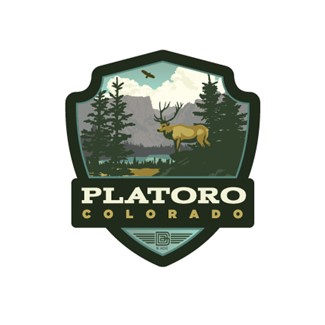 Platoro CO. Elk Emblem Sticker| Emblem Sticker