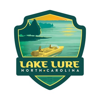 Lake Lure, NC Native Flower Emblem Sticker| Emblem Sticker