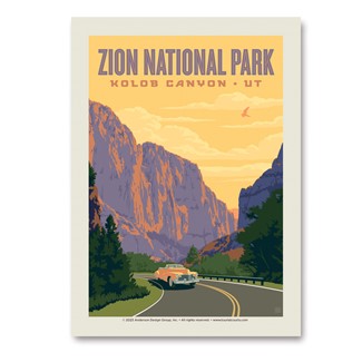 Zion NP Kolob Kanyon Vert Sticker | Vertical Sticker