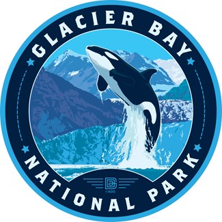Glacier Bay NP Leaping Orca Circle Sticker| Made in the USA