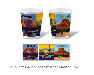 Arizona Triple Scene Ceramic Shot | Printed in the USA