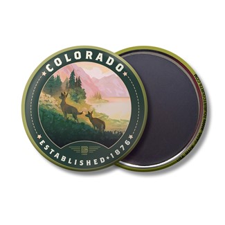 Colorado Deer Circle Magnet