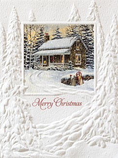 Cabin Hideaway | Scenic themed Christmas cards