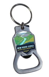 New River Gorge NP& Preserve Landscape Emblem BO Key Ring| American Made