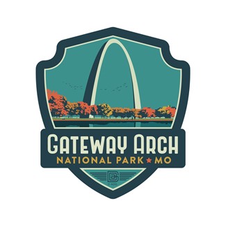 Gateway Arch NP Emblem Vinyl Magnet| Made in the USA