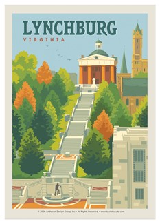 Lynchburg Courthouse Hill Vinyl Magnet | Vertical Sticker