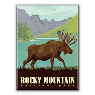 Rocky Mountain NP Moose Magnet| American Made Magnet