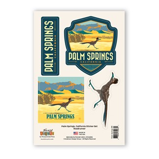 Palm Springs CA Roadrunner Sticker Set| Made in America