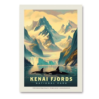 Kenai Fjords Orca Vertical Sticker | Vertical Sticker