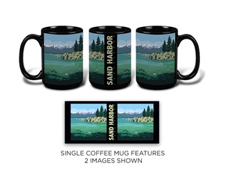 Lake Tahoe Sand Harbor Black Mug