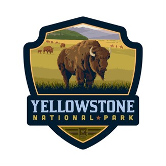 Yellowstone NP Bison Emblem Sticker | American Made