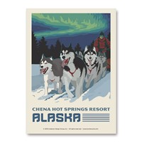 Chena Hot Springs Dog Sled Vert Sticker
