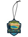 Yellowstone NP Prismatic Springs Emblem Wood Ornament