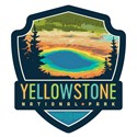 Yellowstone NP Grand Prismatic Springs Emblem Sticker