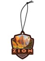Zion NP Pronghorn Antelopes Emblem Wood Ornament