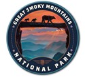 Great Smoky Mountains NP Bear Crossing Circle Magnet